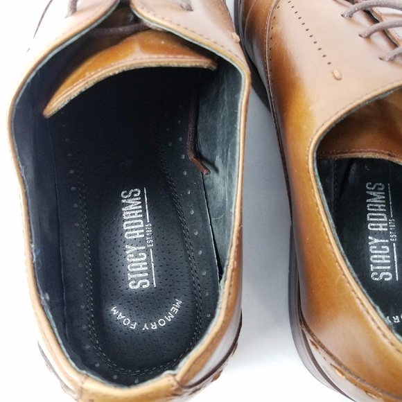 Stacy Adams Mens Leather Oxfords Size 10.5 M - Picture 5 of 8